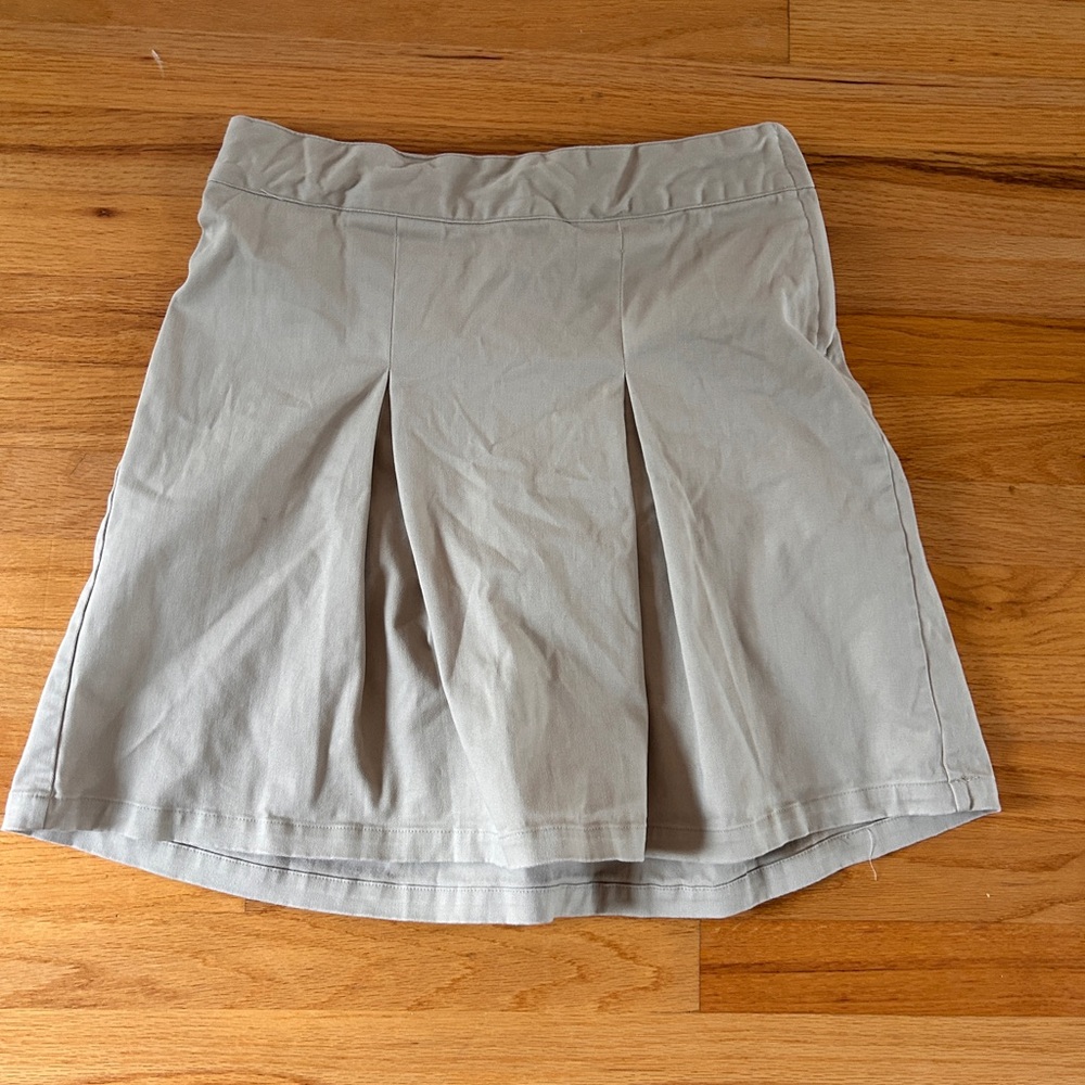 Pleated A-Line Skirt in Light Gray Cat &Jack school uniform skort